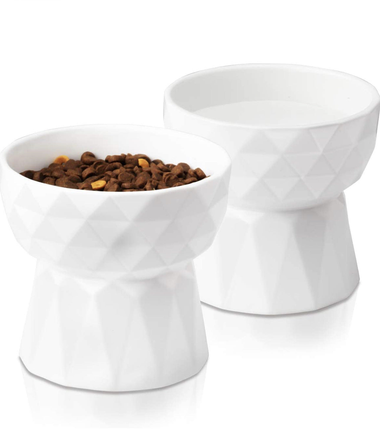 Ceramic High Foot Cervical Protection Pet Bowl - Majestic Pet Kingdom
