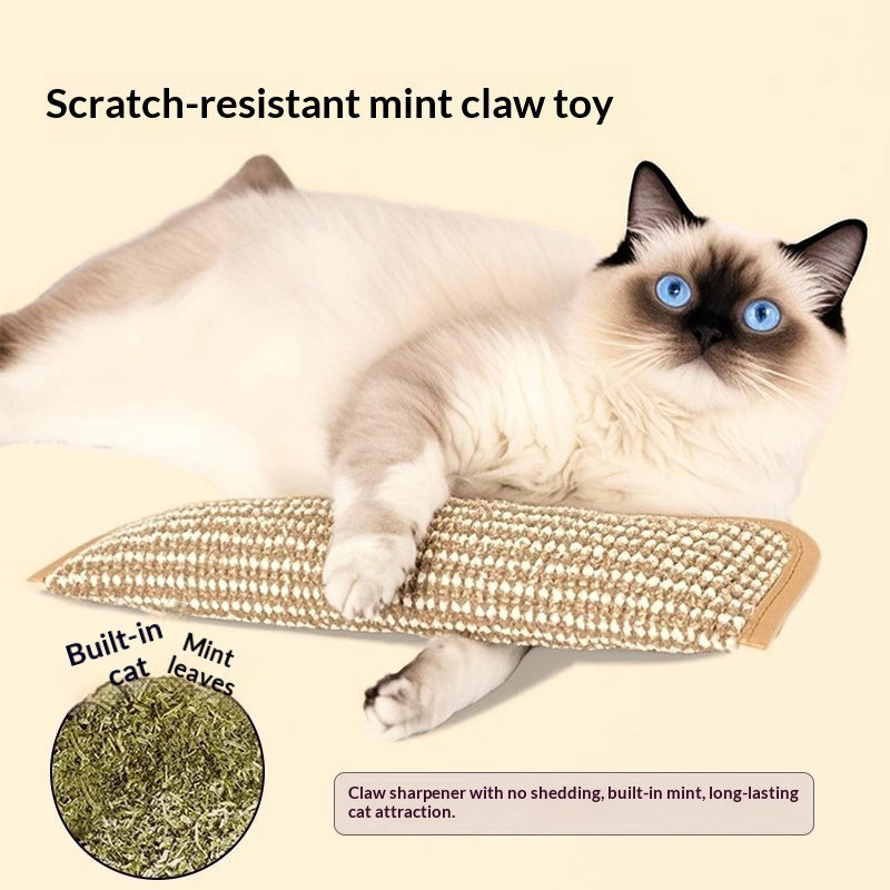 Cat Toy Catnip Infused Plush Pillow Teething Bite Chewer Play - Detail Angle 3 | Majestic Pet Kingdom