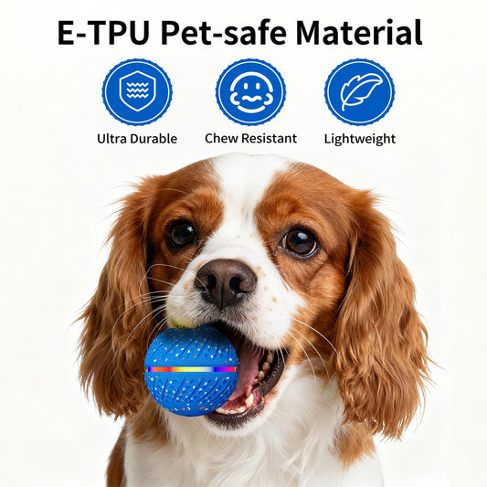 Interactive Dog Toys Ball, Smart Moving Bouncing Dog Ball With Colorful Lights, Automatic Moving, Bouncing And Rotating, E-TPU Material, Dogs Toy For Small Medium Dogs Keep Them Busy | Purrfect Pet Kingdom