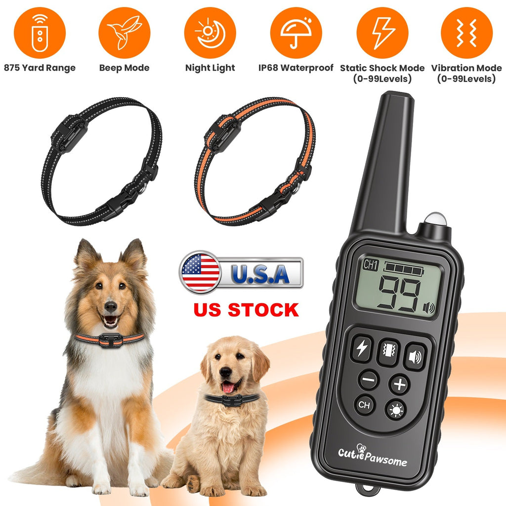 Rechargeable Dog Training Collar with Remote – 875 Yard Range - Majestic Pet Kingdom
