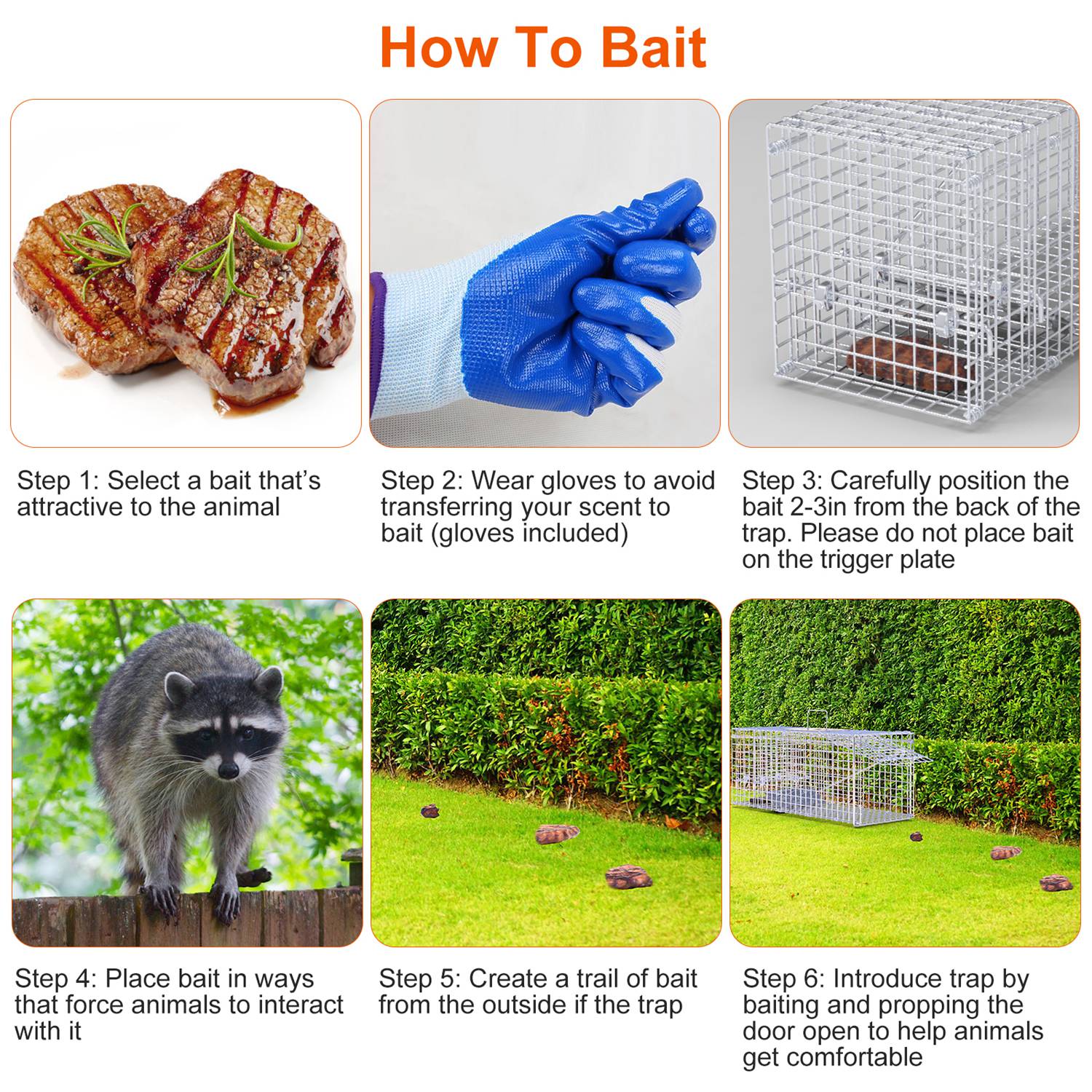1Pc 25.59Inch Live Humane Animal Trap For Spring Summer Cage Heavy Duty Folding Catch And Release Rodent Cage For Rabbit Squirrel Possum Skunk Kitten Raccoon And More