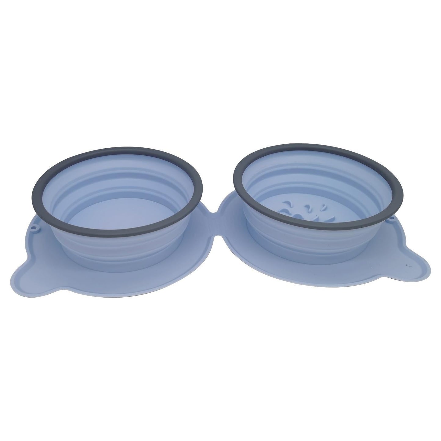 Dog Bowls Foldable Silicone Double Travel Slow Feeder Dishes - Detail Angle 5 | Majestic Pet Kingdom