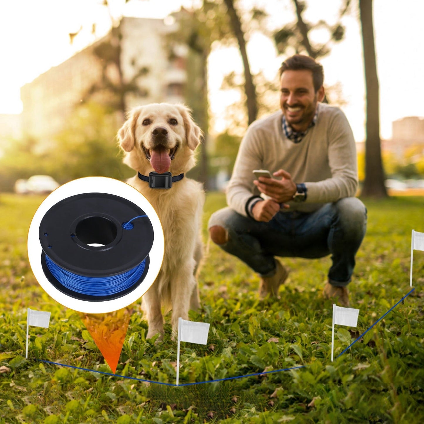 656 Feet 0.43in Dog Fence Wire Copper Boundary Wire for GPCT2529 Dog Fence System | Purrfect Pet Kingdom