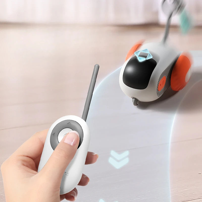 Cat Toy Remote Control Interactive Smart Moving Car USB Chase - Detail Angle 4 | Majestic Pet Kingdom