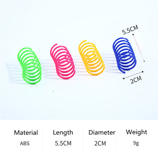 Kitten Cat Toys Wide Durable Heavy Gauge Cat Spring Toy Colorful Springs Cat Pet Toy Coil Spiral Springs | Purrfect Pet Kingdom