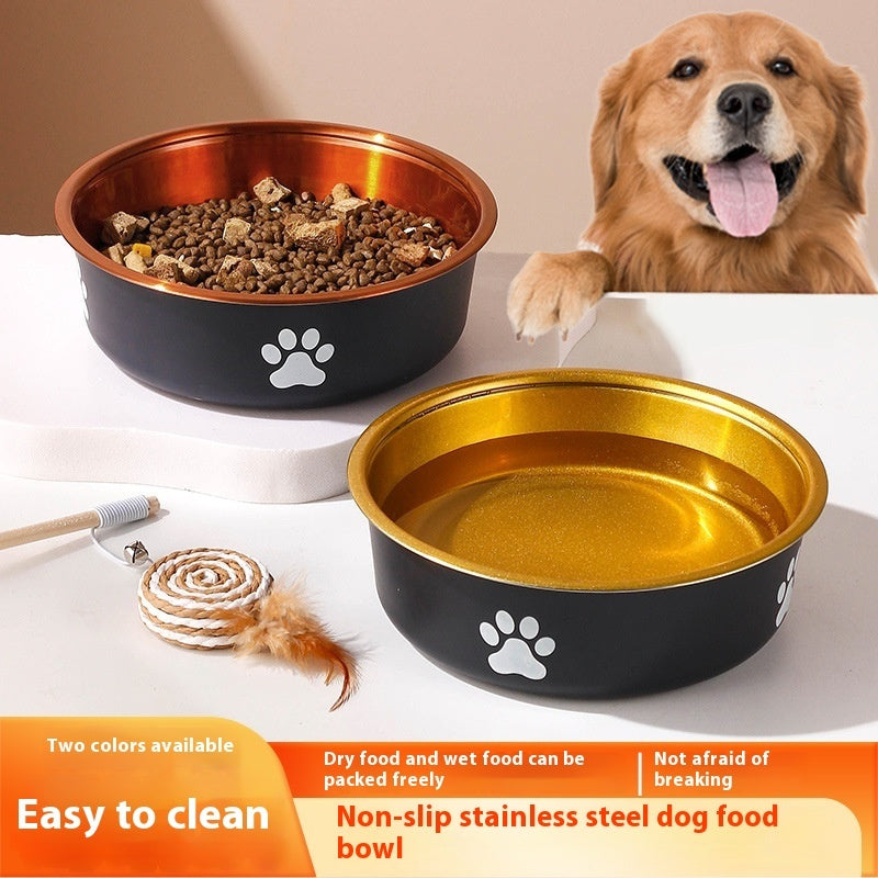 Stainless Steel Bowl For Pet Anti-tumble Non-slip Food Basin - Majestic Pet Kingdom