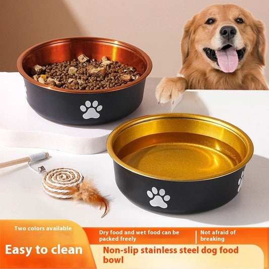 Stainless Steel Bowl For Pet Anti-tumble Non-slip Food Basin - Majestic Pet Kingdom