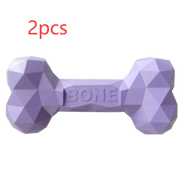 Pet Dog Teeth Grinding Bite Resistant Rubber Bone Toy - Majestic Pet Kingdom
