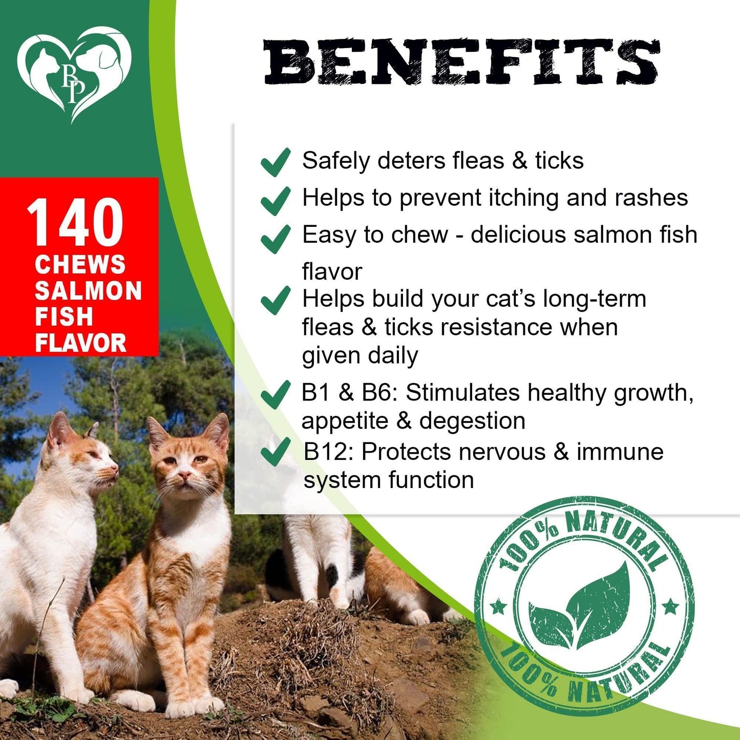 Flea & Tick Chews for Cats - Oral Prevention Treatment