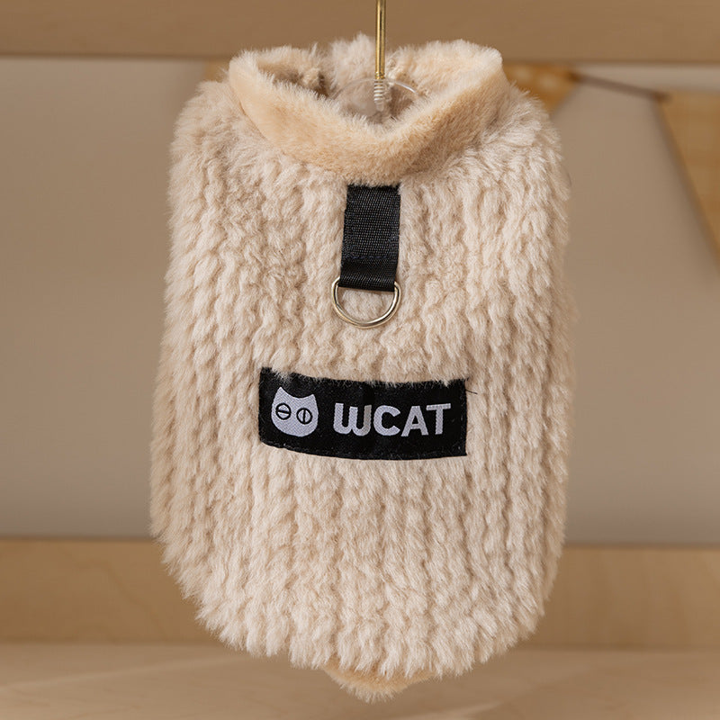 Pet Dog Fleece Sweater Sleeveless Autumn Winter Coat - Majestic Pet Kingdom