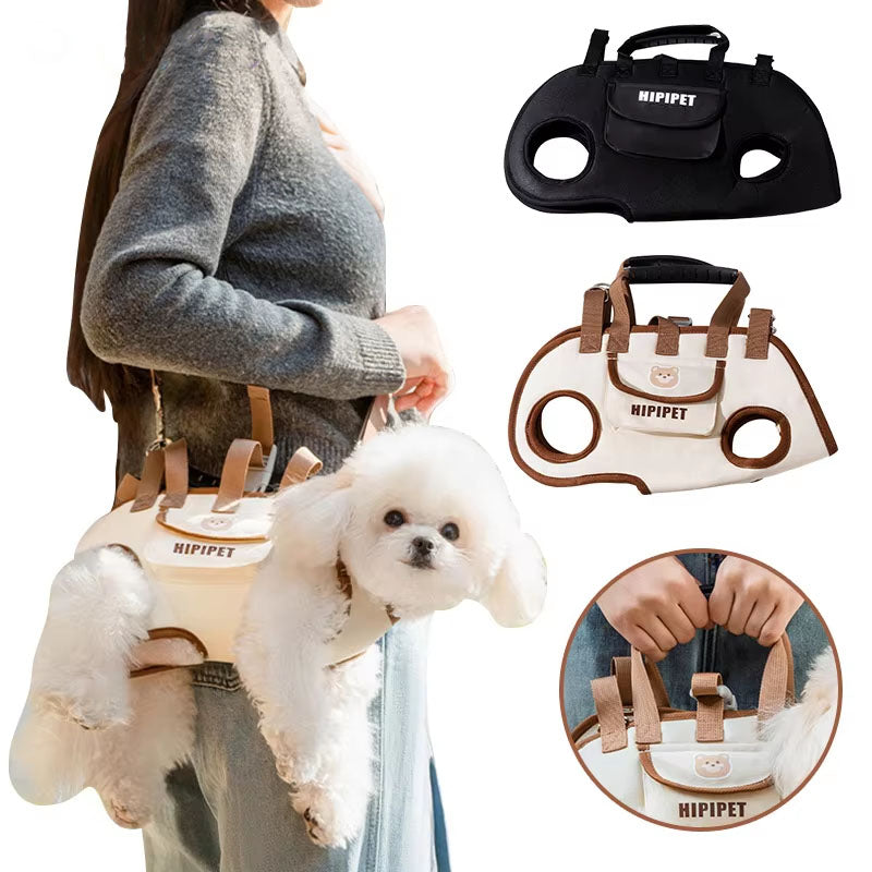 Set Of 3 Outdoor Traction Backpacks For Dogs, Featuring A Portable And Breathable Design, Including A Leash And Harness For Both Cats And Dogs, Suitable For Carrying Or As A Crossbody Bag, Ideal For P - Majestic Pet Kingdom