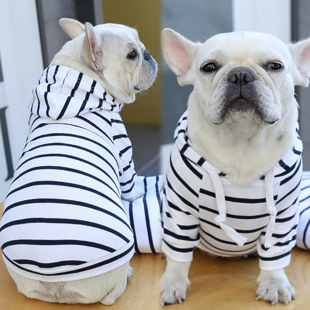 Pet Dog Cat Hoodie Striped Clothes - Majestic Pet Kingdom