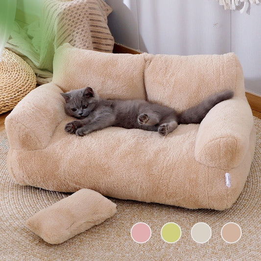 Luxury Cat Bed Sofa Winter Warm Cat Nest Pet Bed For Small Medium Dogs Cats Comfortable Plush Puppy Bed Pet Supplies - Premium Pet Accessory