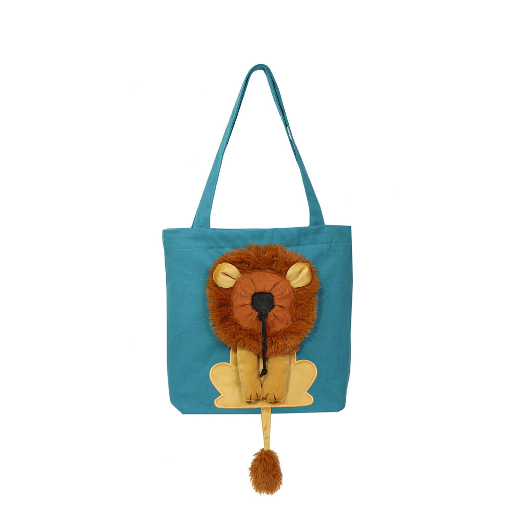 Soft Pet Carriers Lion Design Portable Breathable Bag Cat Dog Carrier Bags Outgoing Travel Pets Handbag With Safety Zippers - Majestic Pet Kingdom