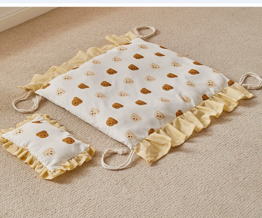 All-Season Wooden Dog Bed & Summer Cushion