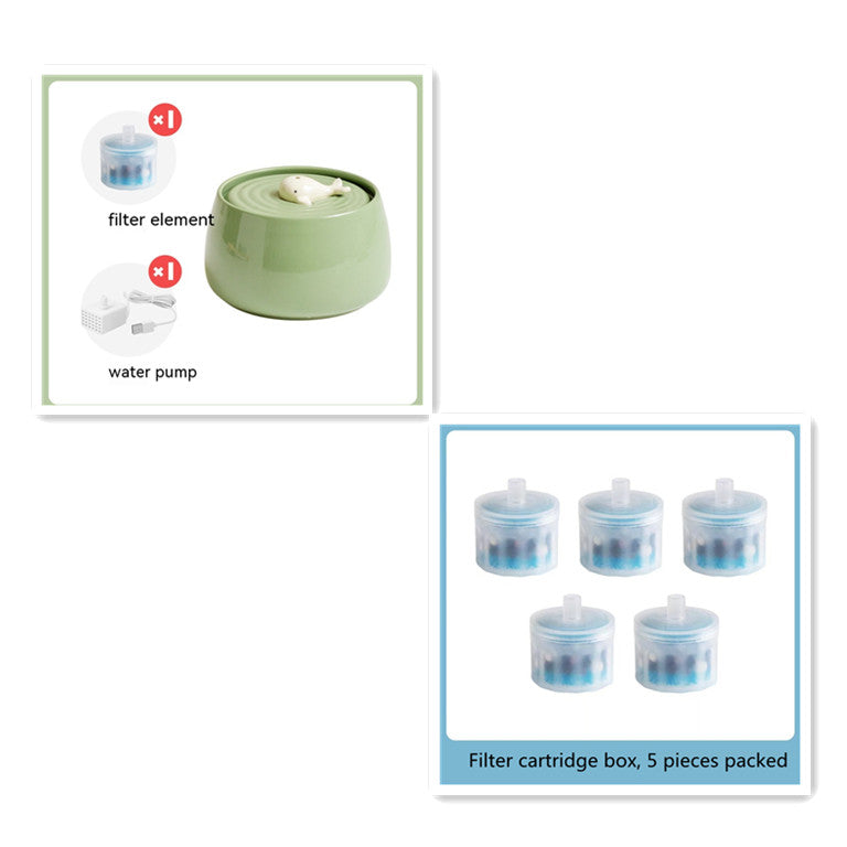 Cat Ceramic Automatic Circulation Filtration Water Dispenser - Majestic Pet Kingdom