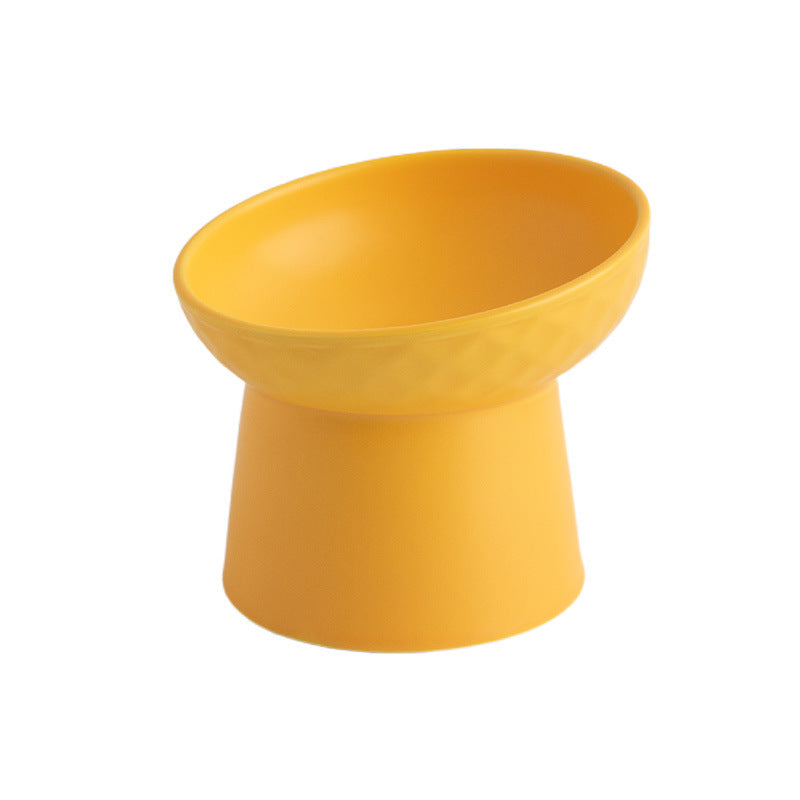 Oblique Mouth High Foot Candy Color Cat Bowl - Majestic Pet Kingdom