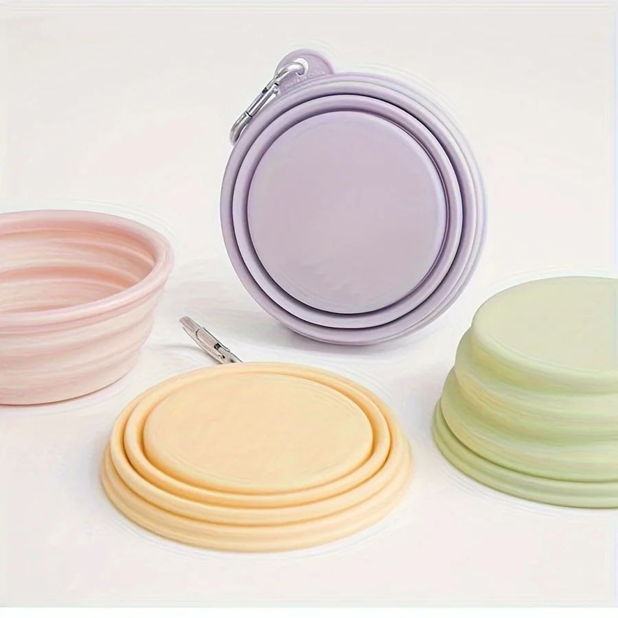 Dog Bowl Collapsible Silicone Hanging Travel Bowl with Clip - Detail Angle 4 | Majestic Pet Kingdom