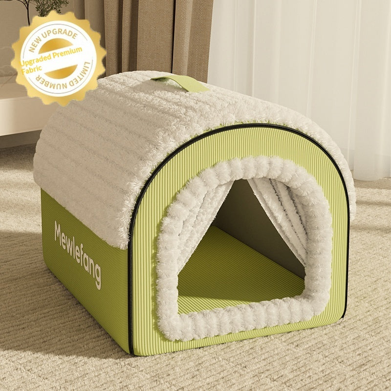 Winter-thickened Four-season Universal Enclosed Cat Bed - Majestic Pet Kingdom