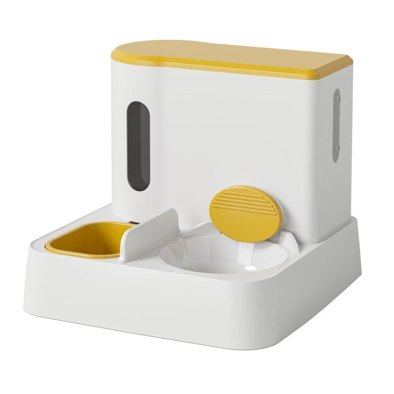 Cat Automatic Pet Feeder Water Dispenser Integrated Double Bowl Drinking Pet - Majestic Pet Kingdom