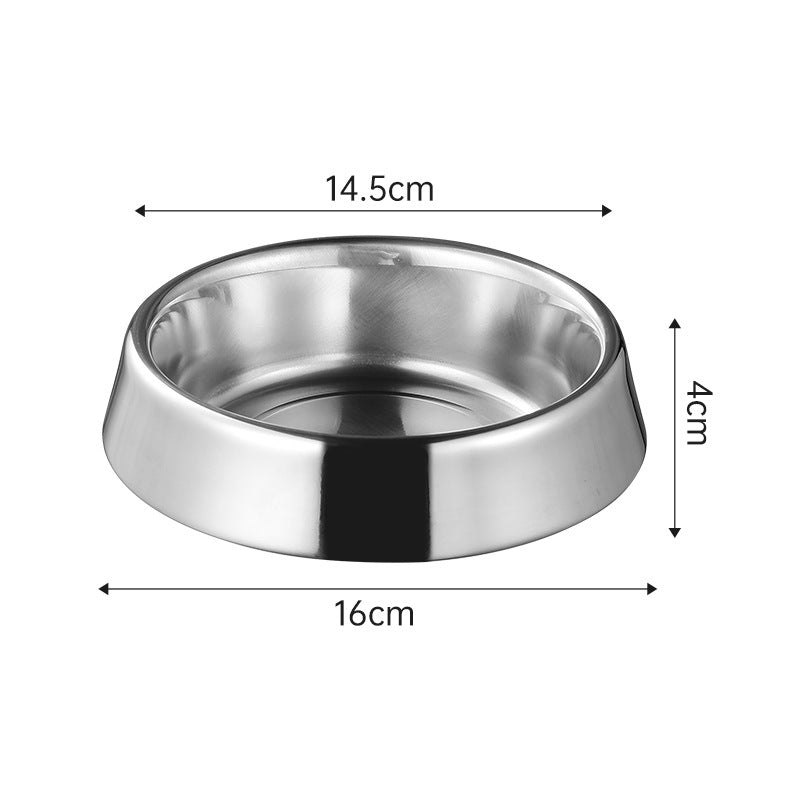 Thick Stainless Steel Bowl For Pets Bite Resistant Anti Spillilent, Anti Fall, Easy To Wash, Non Slip