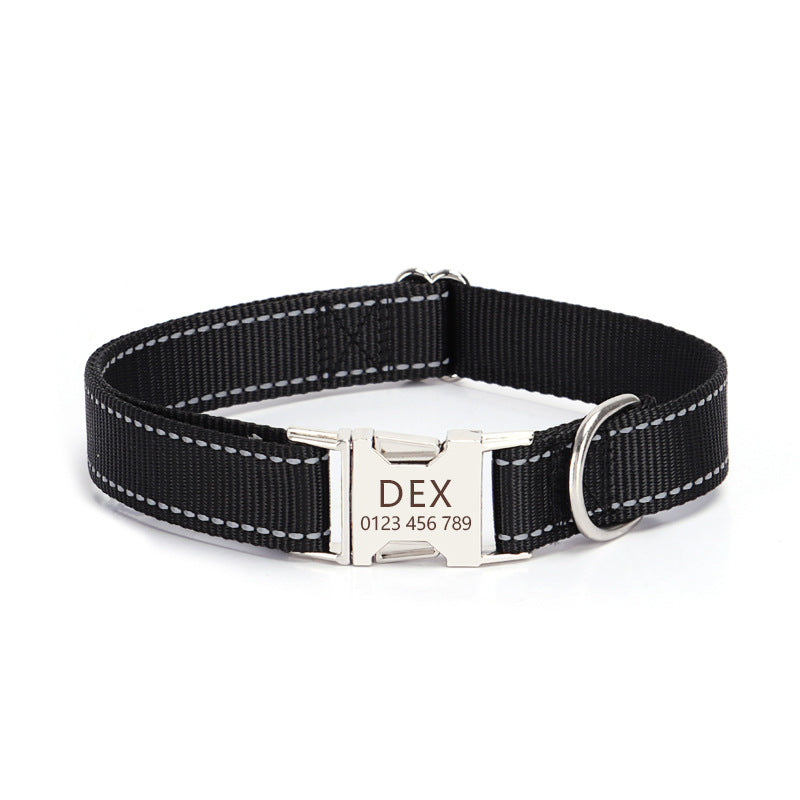 Nylon Reflective String Dog Collar - Majestic Pet Kingdom