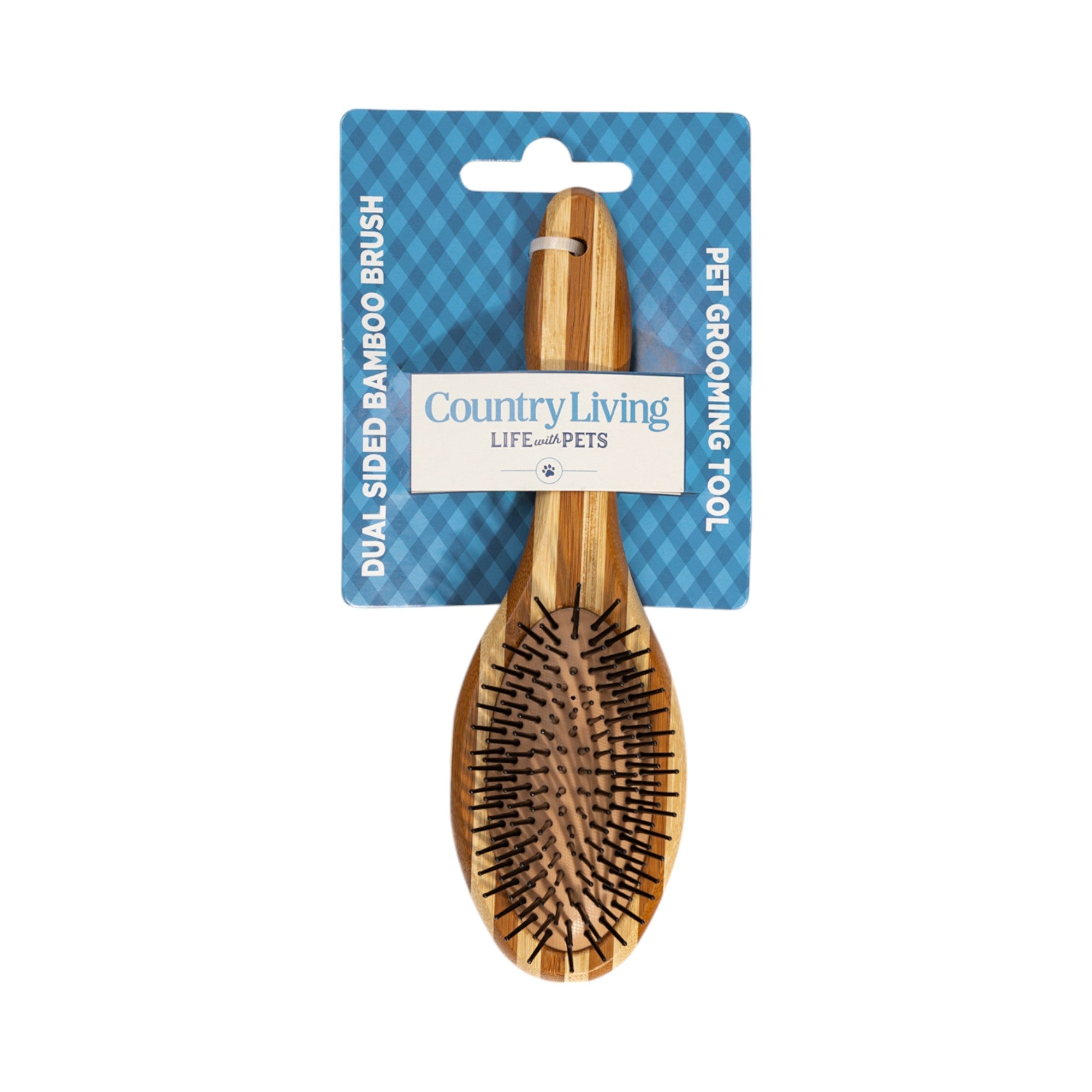 Ergonomic Natural Wood Dual-Sided Grooming Brush Tool