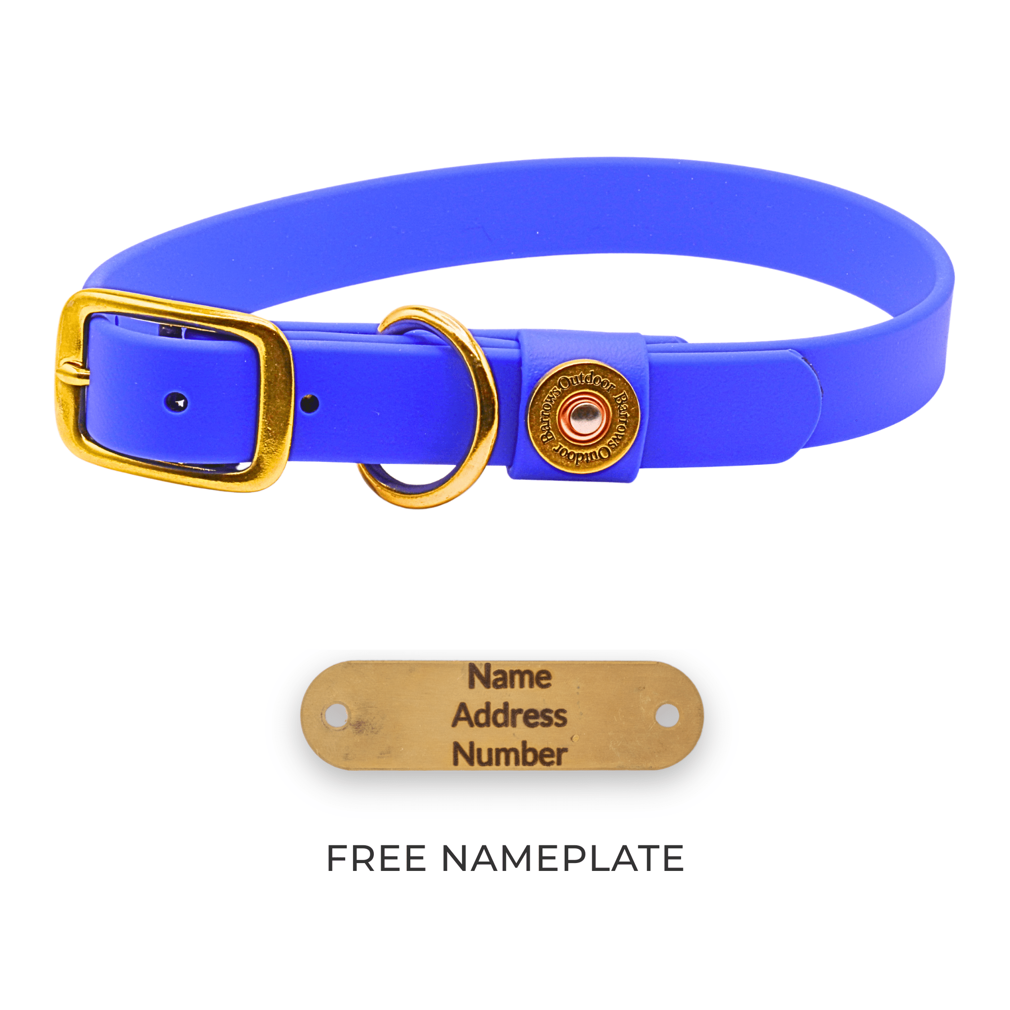 Adjustable Waterproof Dog Collar - Blue Pet Collar