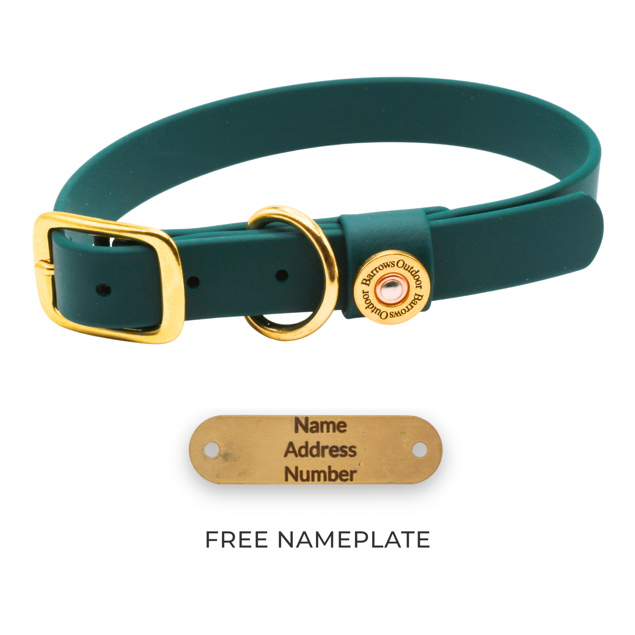 Adjustable Waterproof Dog Collar - Green Pet Collar