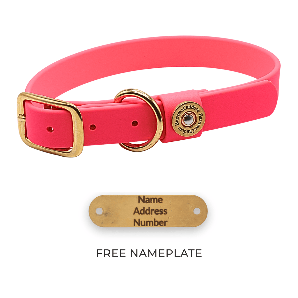 Adjustable Waterproof Dog Collar - Pink Pet Accessories