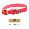 Adjustable Waterproof Dog Collar - Pink Pet Accessories
