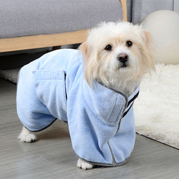 Dog Bathrobe Super Absorbent Quick-Drying Microfiber Towel - Detail Angle 4 | Majestic Pet Kingdom