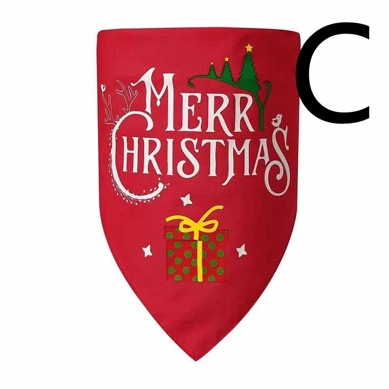 Double-Layered Festive Christmas Dog Bandana