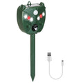 Ultrasonic Solar Animal Repeller Outdoor Mole Snake Squirrel Mouse Chaser Waterproof Bird Deer Dog Cat Deterrent with 5 Gears for Farm Garden Yard - Majestic Pet Kingdom