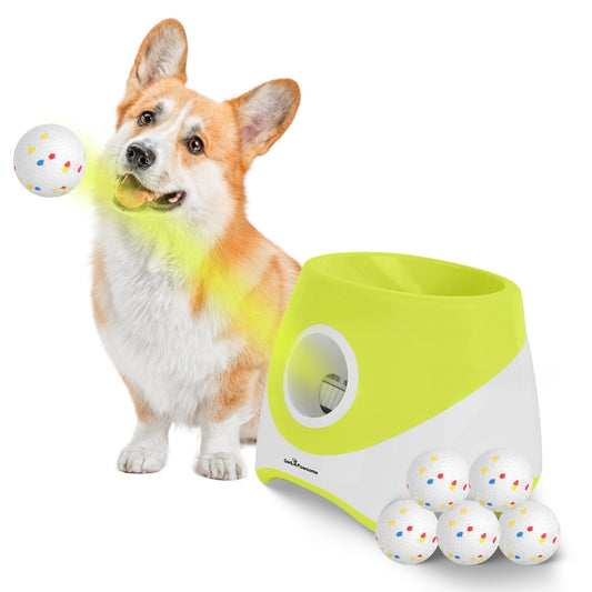 Automatic Dog Ball Launcher Rechargeable Interactive Pet Ball Thrower for Small Medium Dogs Interactive Dog Fetch Toy with 3 Adjustable Distance Setti | Purrfect Pet Kingdom