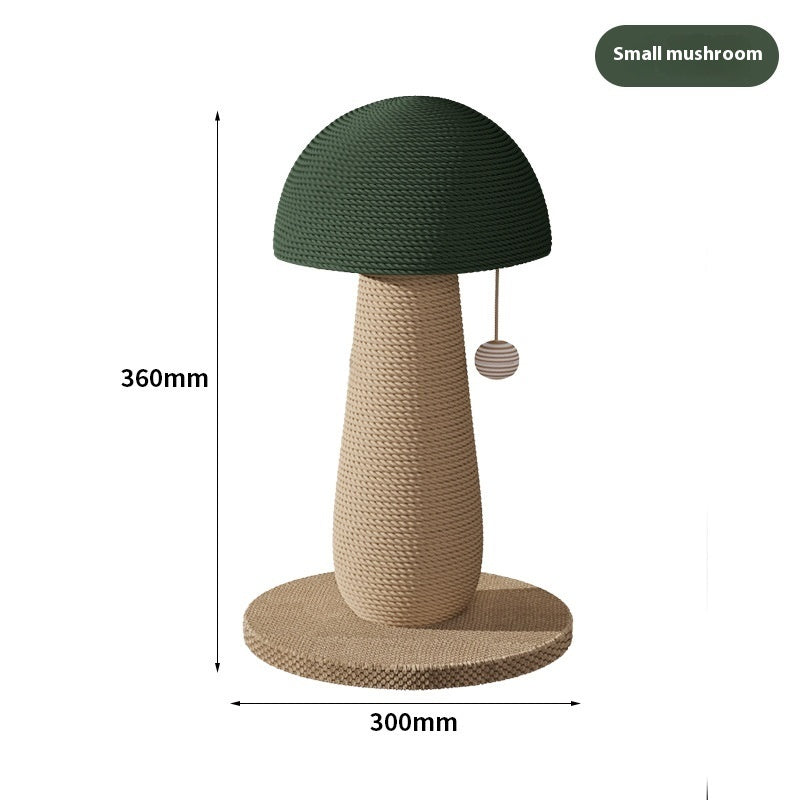 Sisal Scratching Pole Mushroom Cat Scratch Board Wear-resistant No Dandruff
