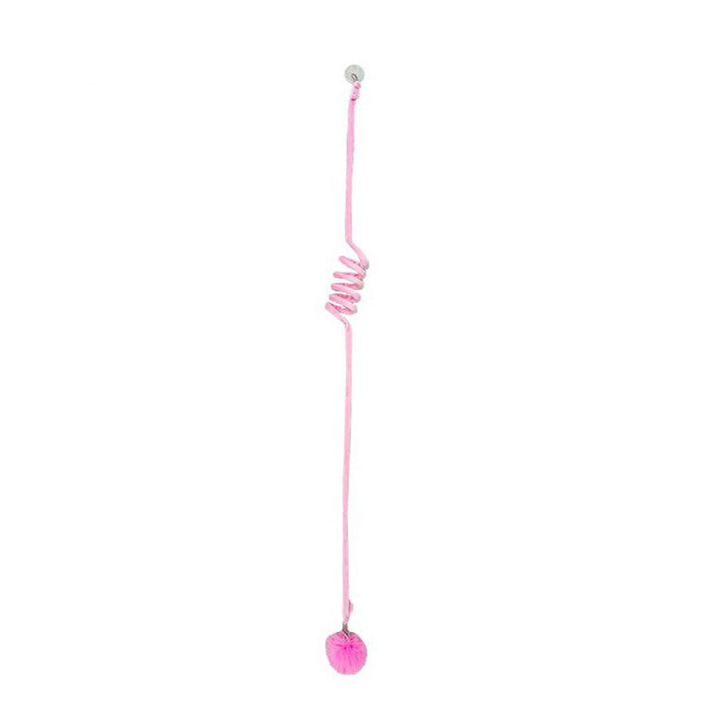 Spring Toy For Kittens Bell Stick Inflatable Ball Self Relieves Boredom Hanging Door Suction Cup Cat Supplies