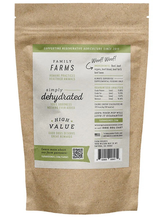 Dog Treats Farm Hounds Beef Strips Single-Ingredient 4.5oz