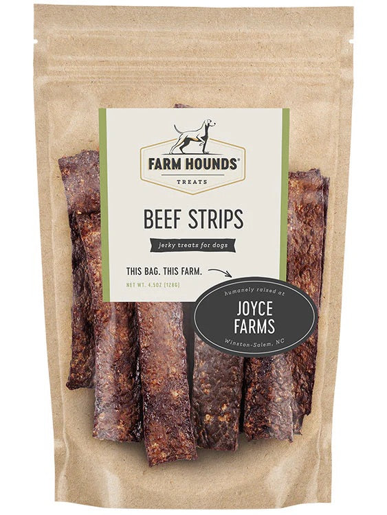 Dog Treats Farm Hounds Beef Strips Single-Ingredient 4.5oz