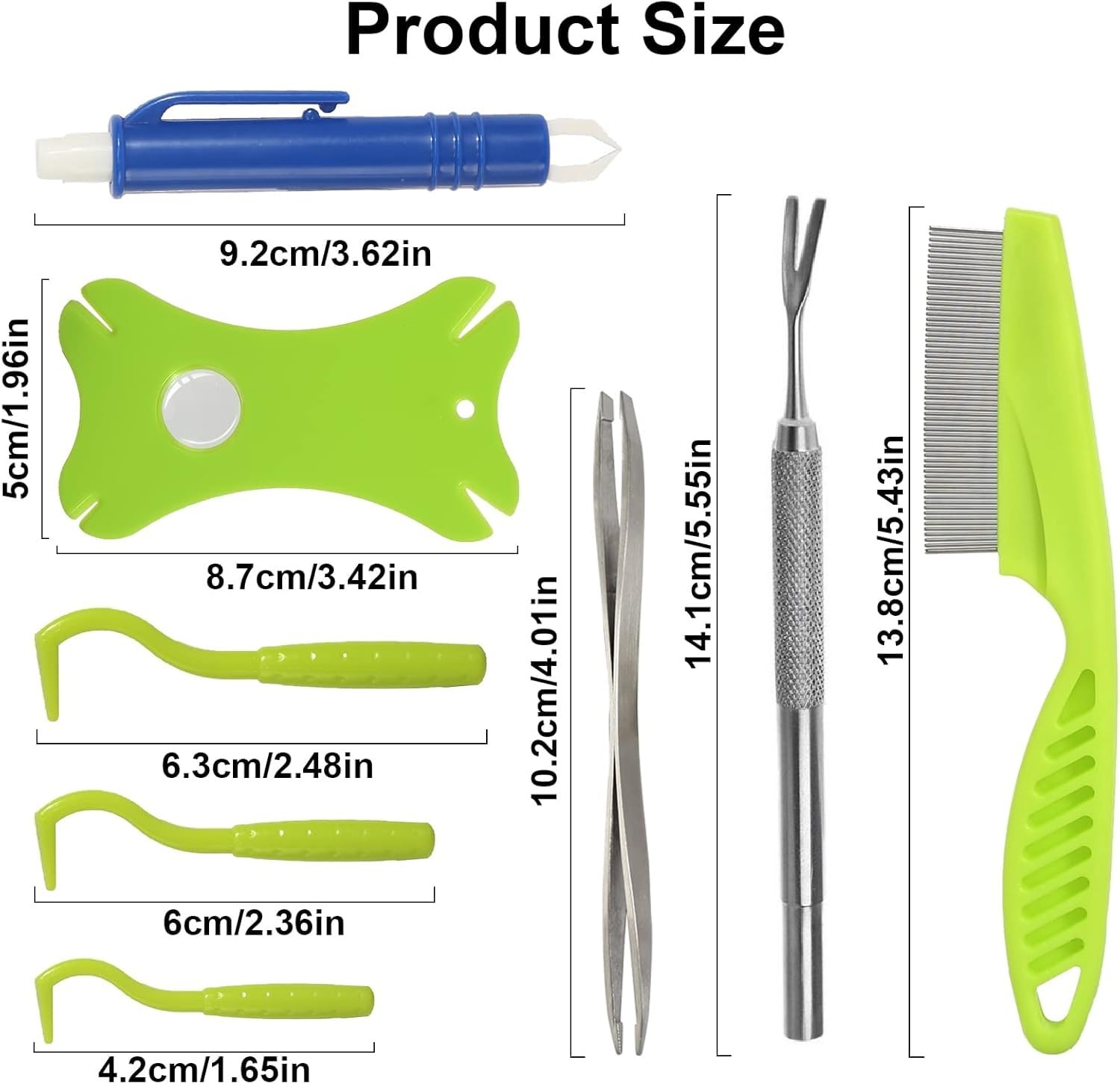 Pet Tick Removal Kit 8-in-1 Tweezers Flea Comb Storage Box - Detail Angle 2 | Majestic Pet Kingdom