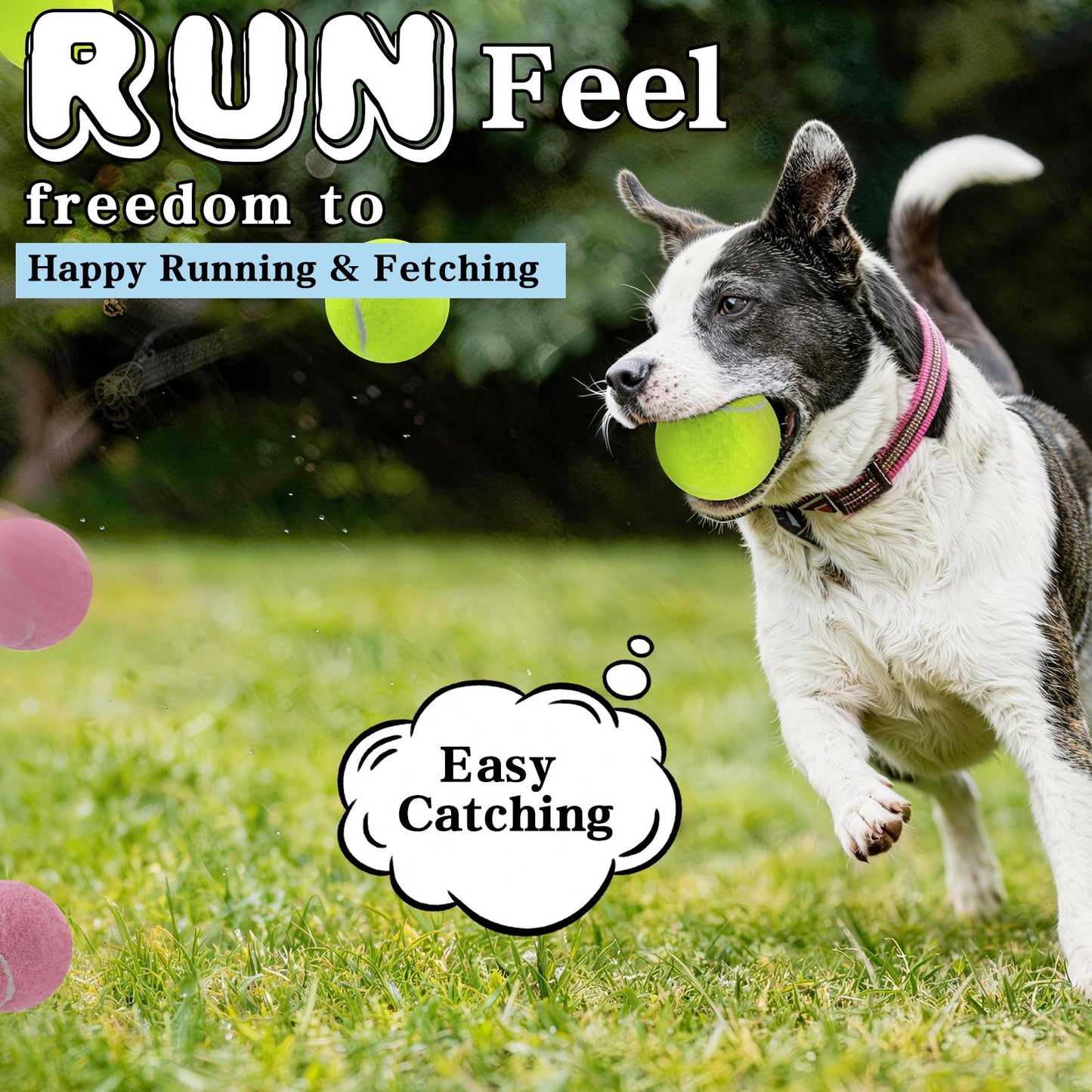Dog Balls for Fetch High Bounce Durable Rubber Tennis Balls