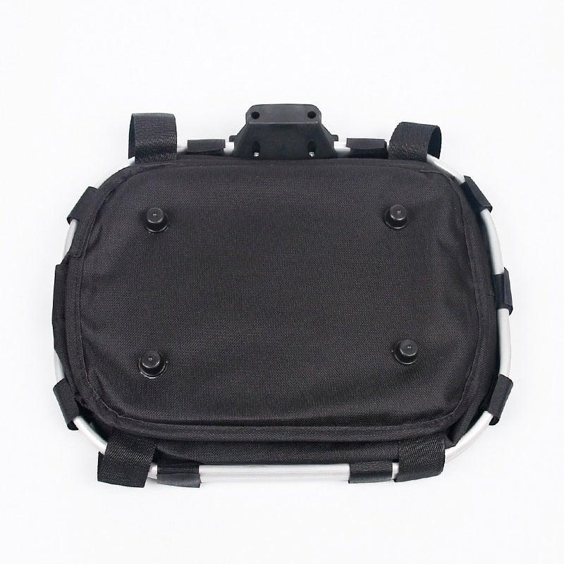 Bicycle Basket Handlebar Cycling Carryings Holder Bike Riding Pouch Cycle Biking Front Baggage Bag Load Bike Basket Detachable Bicycle Basket Folding Small Pet Cat Dog Carrier Front Handlebar Basket For Most Mountain Bikes And Bicycles Easy Install - Detail Angle 7 | Majestic Pet Kingdom