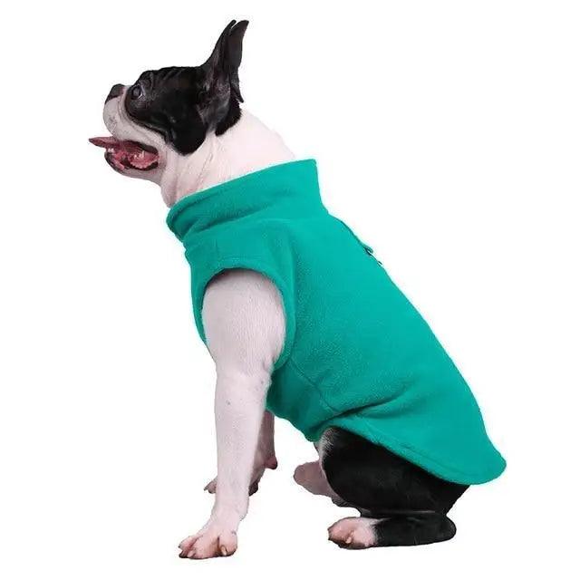 Dog Vest Warm Soft Fleece Winter Jacket with Leash Ring D - Detail Angle 3 | Majestic Pet Kingdom