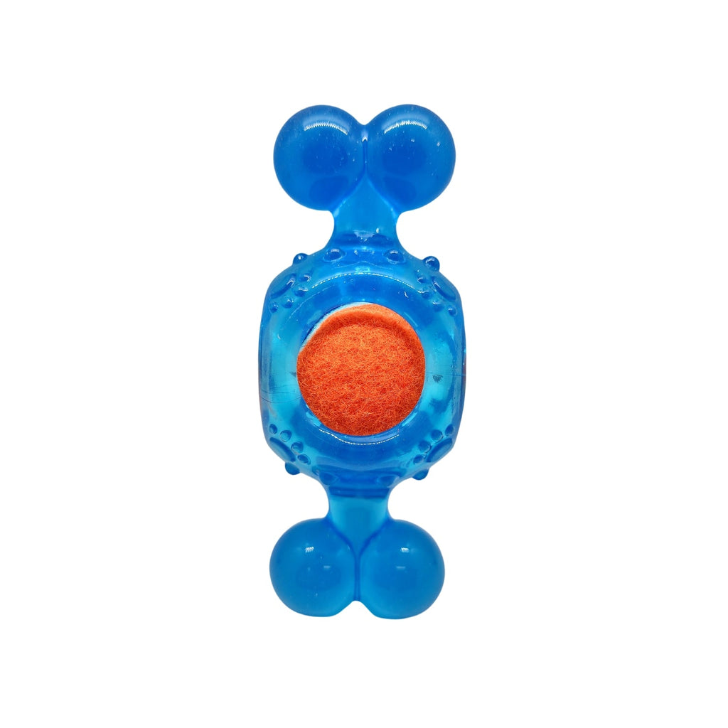 Blue Candy Squeaky TPR Tennis Ball Dog Teething Toy