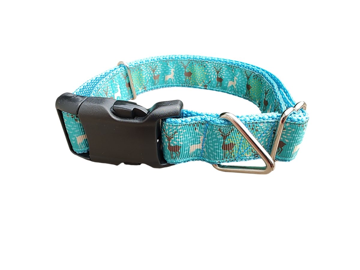 Dog Collar Woodland Mushrooms Nature Print Durable Nylon