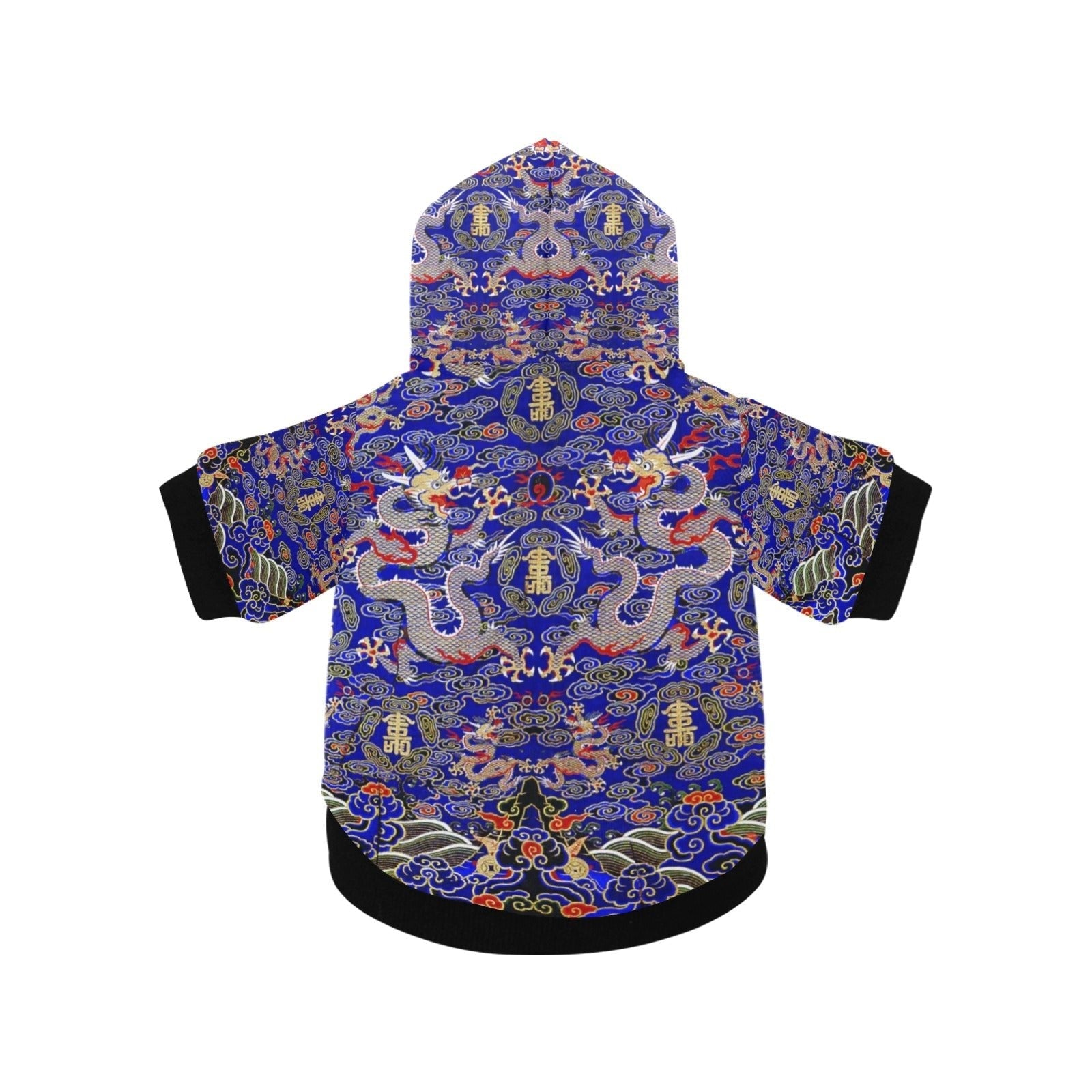 Blue Imperial Dragon Button Hoodie | The Finest Market Best