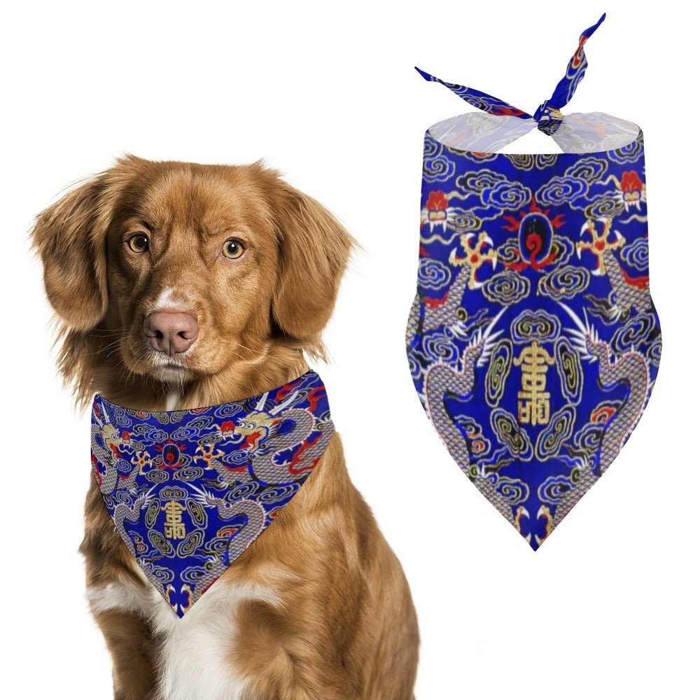 Blue Imperial Dragon Pet Scarf | The Finest Market - Premium