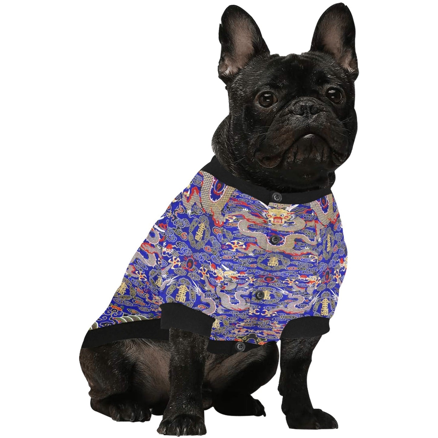 Blue Imperial Dragon Round Neck Shirt | The Finest Market - Majestic Pet Kingdom