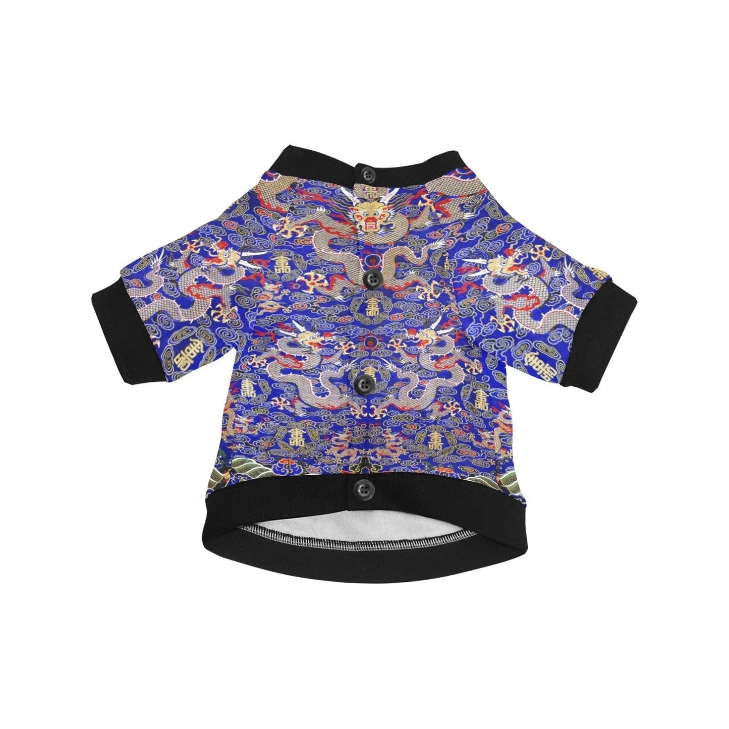 Blue Imperial Dragon Round Neck Shirt | The Finest Market - Majestic Pet Kingdom