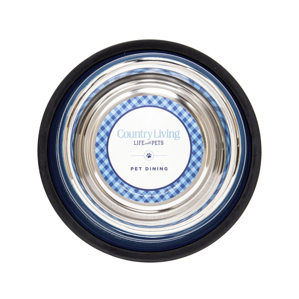 Ribbed Non-Slip Pet Bowls in Poseidon Blue (Set of 2) - Majestic Pet Kingdom